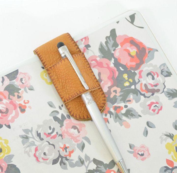 diy magnetic leather pen holder, crafts, how to