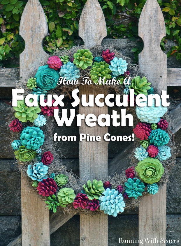faux succulent wreath, crafts, how to, repurposing upcycling, succulents, wreaths