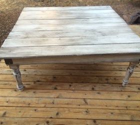 coffee table made from leftover fence boards