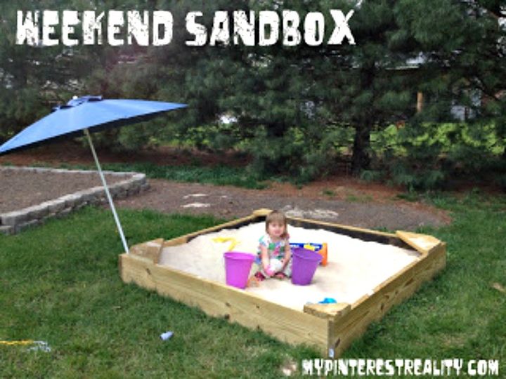 s you still have time to get the backyard oasis of your dreams, outdoor furniture, outdoor living, Build your own sandbox for a beachy feel