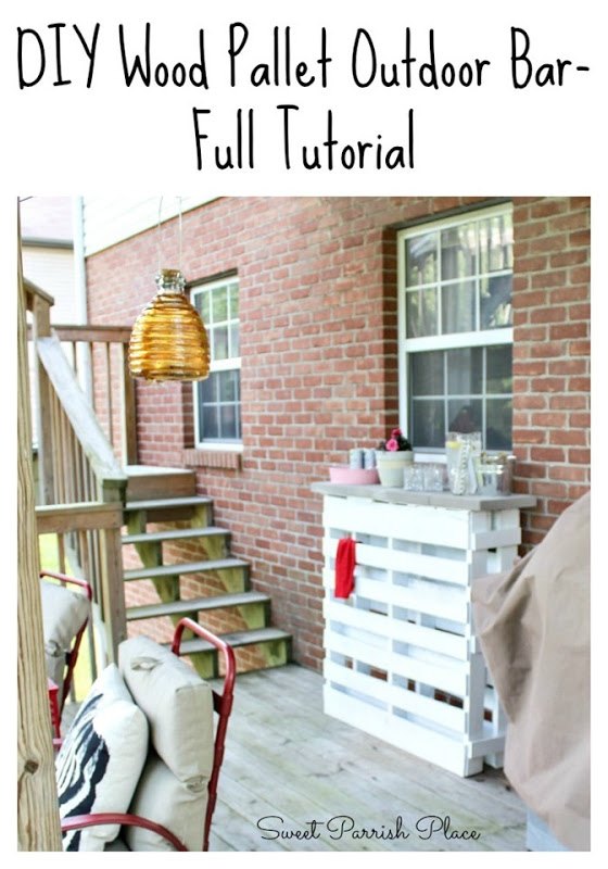 diy wood pallet outdoor bar, how to, outdoor furniture, outdoor living, pallet, repurposing upcycling