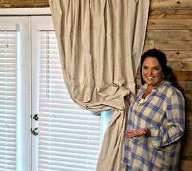 outdoor drop cloth curtains, crafts, outdoor living, window treatments, windows