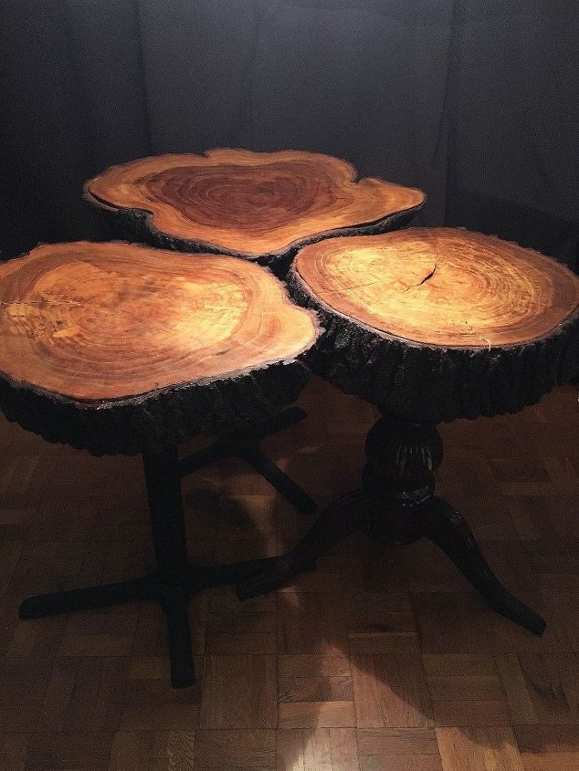 tree trunk dining room tables