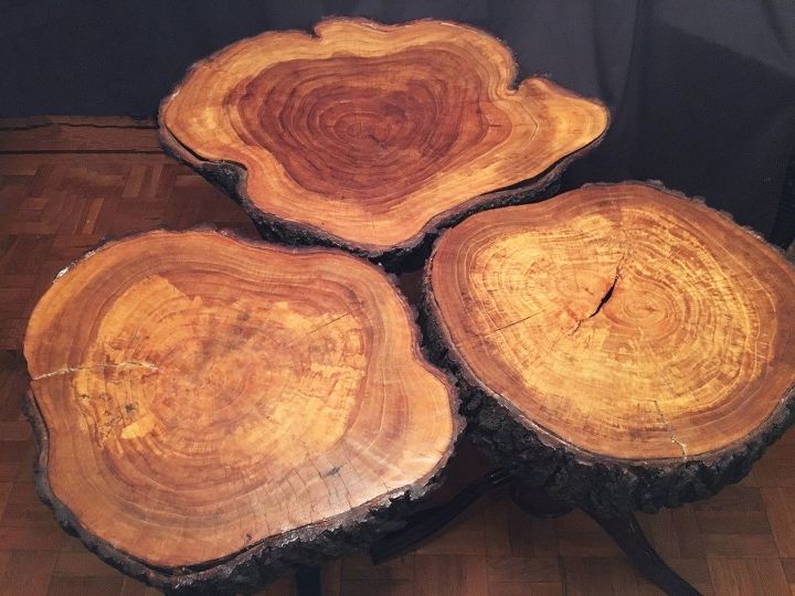 mesas de comedor de tronco de rbol