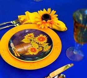 alfresco sunflower tablescape, crafts, flowers, how to, outdoor living