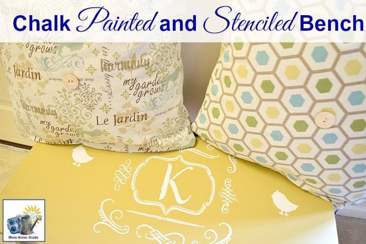 painted and stenciled piano bench, foyer, how to, living room ideas, painted furniture