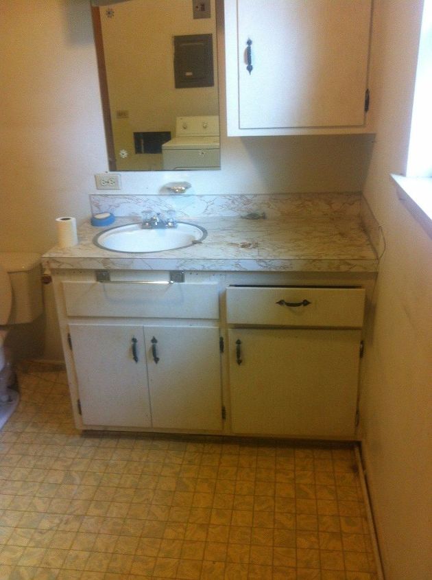 A Bathroom Vanity Makeover Hometalk A Bathroom Vanity Makeover Ideas Home Improvement Painting Small