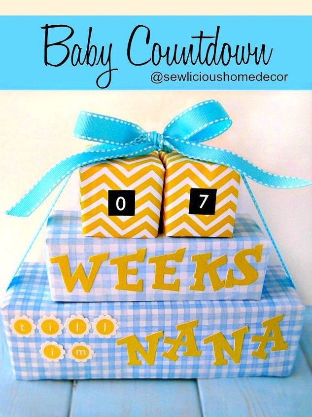 grandparents new baby arrival countdown, crafts, how to, repurposing upcycling