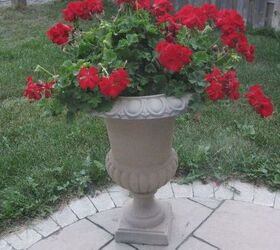 spray painting planter urns, container gardening, gardening, outdoor living, painting