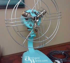 refurbished mid century fan turned lamp, how to, lighting, repurposing upcycling