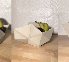 geometric cement fruit bowl, concrete masonry, crafts, how to, living room ideas