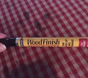 q my dog stained my sofa question about removing wood stain from sofa, cleaning tips, fabric cleaning, furniture cleaning, This is the varnish pen