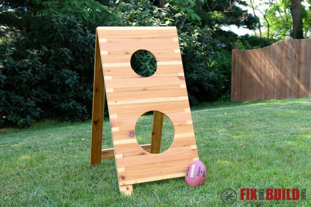 get ready for football season with this football toss game , how to, outdoor living, woodworking projects
