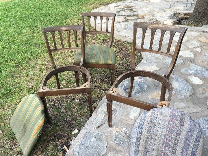 q seeking advice on how i should makeover these chairs , painted furniture, painting wood furniture, reupholstoring, reupholster