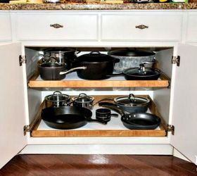 12 space saving hacks for your tight kitchen, Install slide out shelves for easy access
