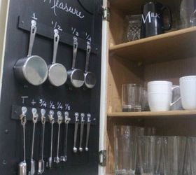 12 space saving hacks for your tight kitchen, Organize measuring cups on your cabinet door