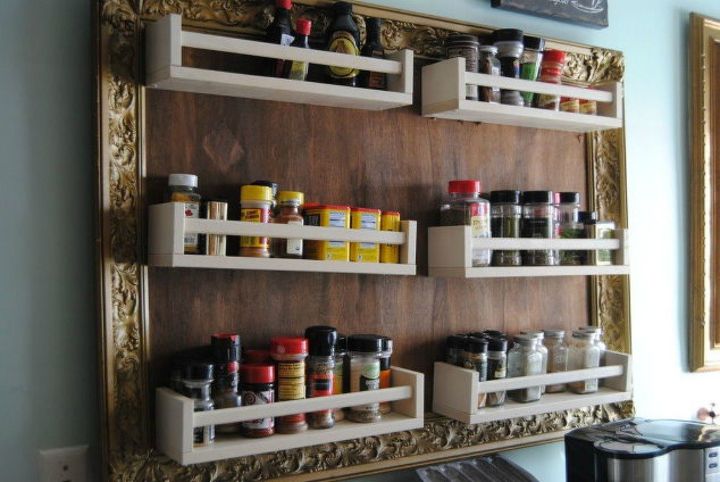 12 space saving hacks for your tight kitchen, Or hang spice shelves on your wall