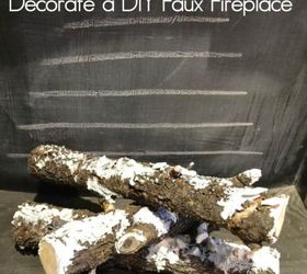 s 12 clever ways to decorate with crayons, Make your faux fireplace look real with logs