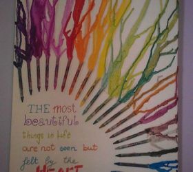 s 12 clever ways to decorate with crayons, Or around your favorite quote