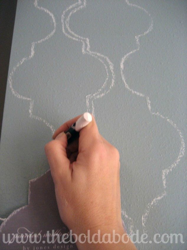 s 12 clever ways to decorate with crayons, Stencil your wall with crayons
