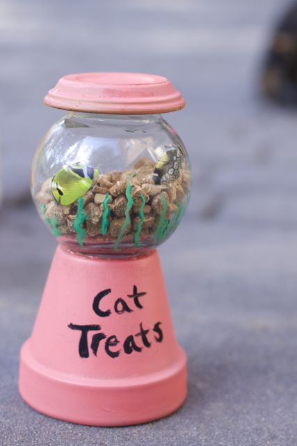 diy cat treat holder, crafts, how to, painting, pets, pets animals, repurposing upcycling