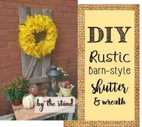 diy rustic barn style shutter and wreath, crafts, how to, pallet, repurposing upcycling, wreaths