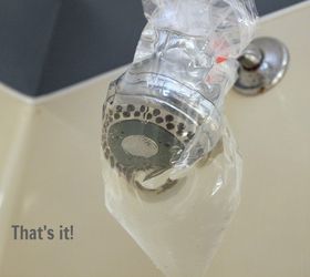 how to clean descale and unclog your shower head naturally , bathroom ideas, cleaning tips
