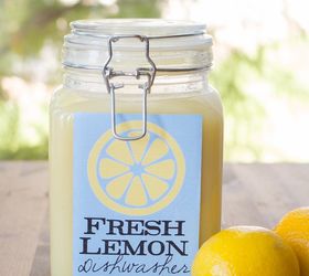 fresh lemon homemade dishwasher detergent, cleaning tips, go green, how to