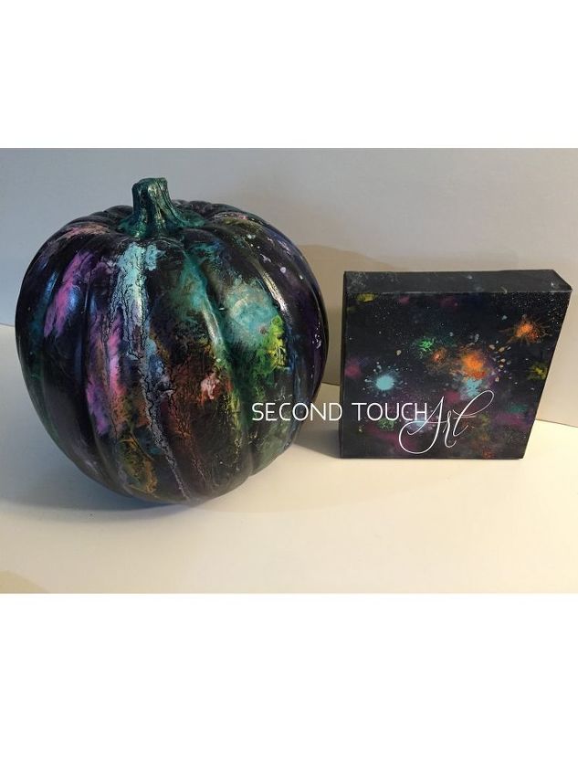 galaxy is the new orange , crafts, how to, seasonal holiday decor, Added a canvas for more Galaxy fun