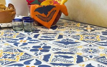 How to Stencil a Mexican Talavera Tile Table