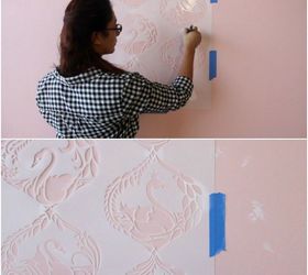 the sweetest stencil embossing with joint compound in 9 easy steps