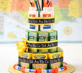 school supply cake an a teacher appreciation gift, crafts, how to