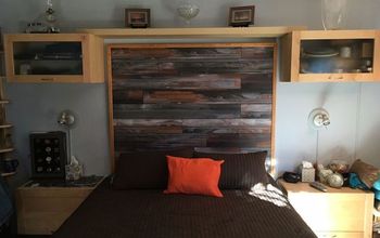 Bed Room Headboard Made With Laminate Flooring