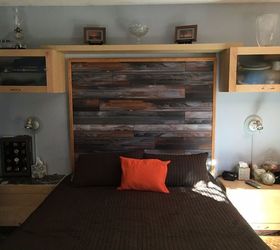 Bed Room Headboard Made With Laminate Flooring Hometalk