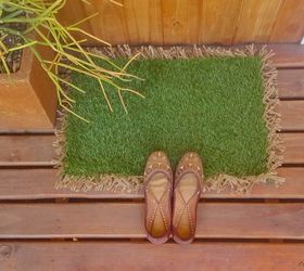 make a custom doormat to keep the dirt out, crafts, how to, outdoor living