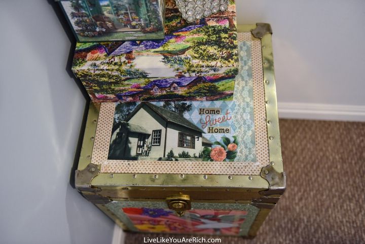 how to easily up cycle an old trunk, crafts, how to