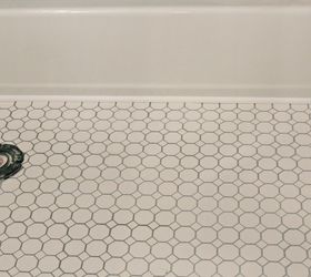a simple hexagon tile hack, bathroom ideas, how to, tiling