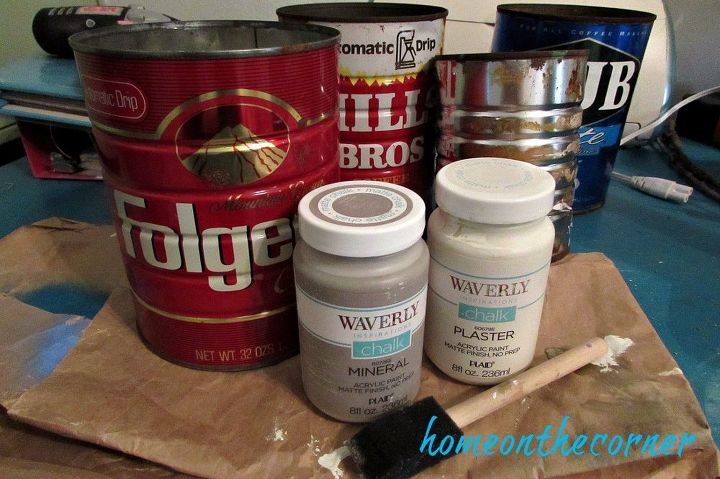 recycled coffee cans, container gardening, crafts, gardening, how to, painting, repurposing upcycling