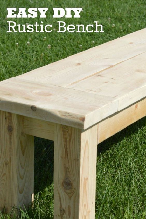 super easy rustic bench hometalk