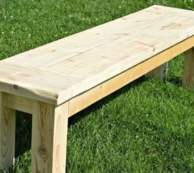 super easy rustic bench, how to, outdoor furniture, woodworking projects