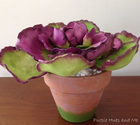 diy faux ornamental cabbage, container gardening, crafts, how to, painting
