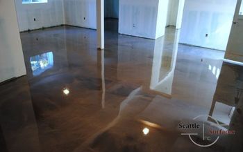 Designer Metallic Epoxy Basement Floor