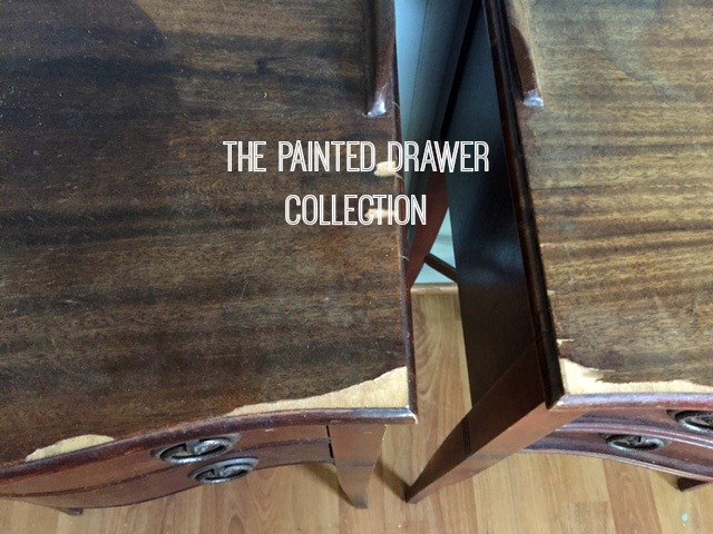 chipping veneer to smooth as silk, chalk paint, painted furniture