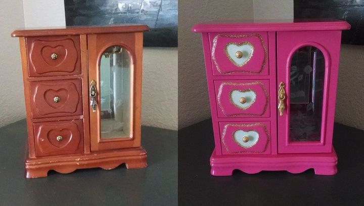 jewelry box gross to glam , how to, painted furniture