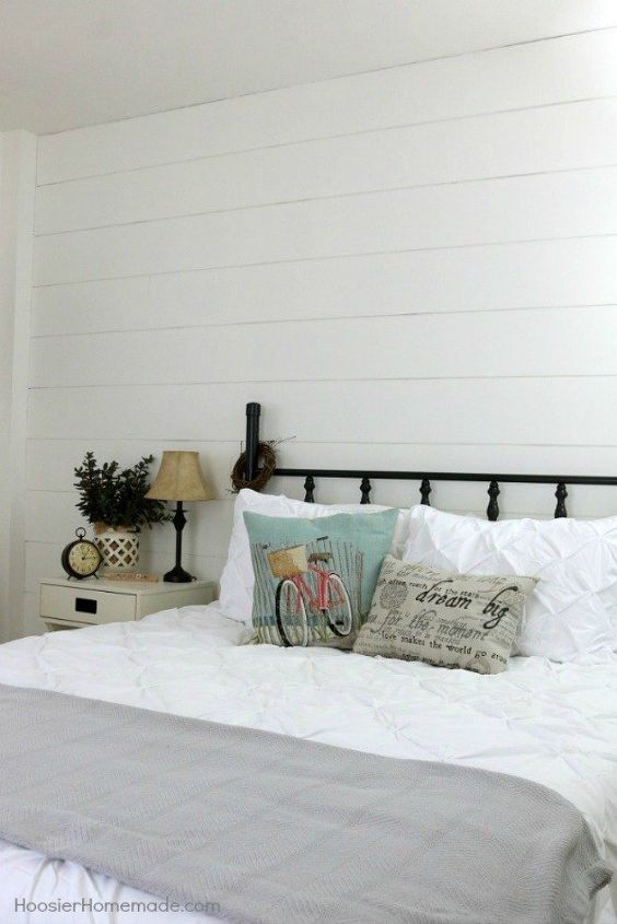 s 11 high end ways to use plywood in your room, bedroom ideas, woodworking projects, Make your own whitewashed shiplap wall
