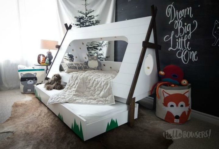 s 11 high end ways to use plywood in your room, bedroom ideas, woodworking projects, Build this super awesome tent bed