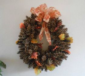 s these cut up pine cone decor ideas are perfect for fall, home decor, Attach them to a chicken wire wreath