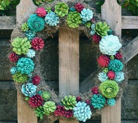 s these cut up pine cone decor ideas are perfect for fall, home decor, Paint them into faux succulents