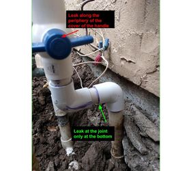leaky pvc ball valve handle cap and joint