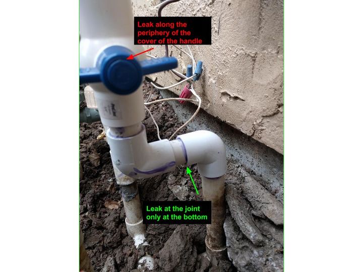 Leaky Pvc Ball Valve Handle Cap And Joint Hometalk